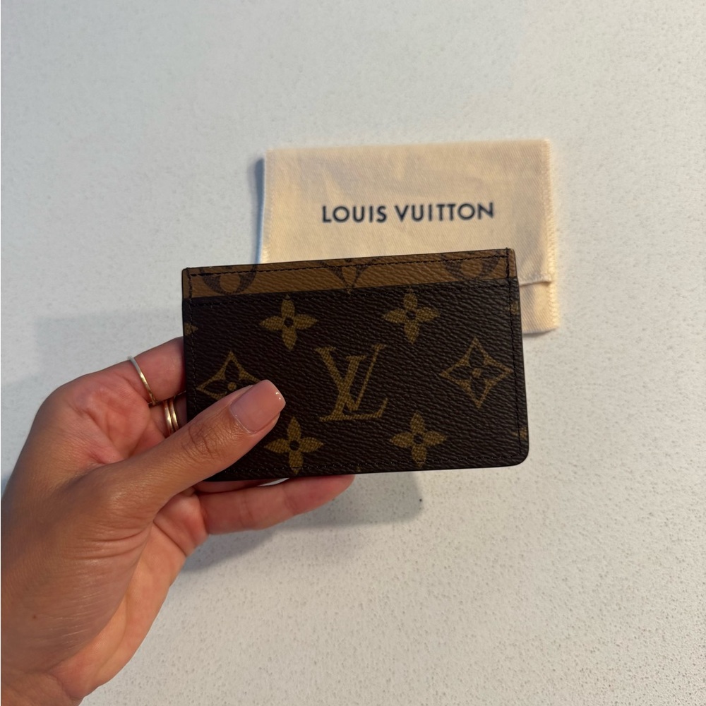 Louis Vuitton Tan and Brown Monogram Card Case